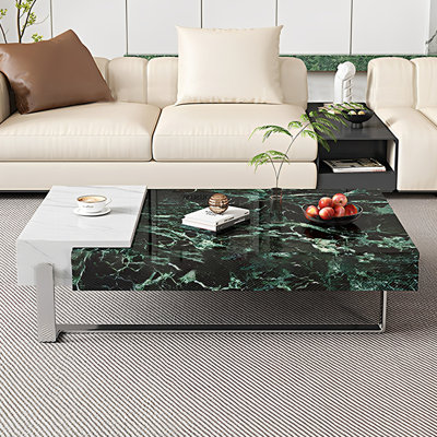 Table basse moderne avec pieds en métal