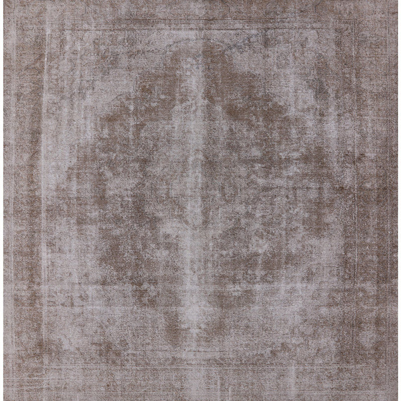 Tapis brun / ivoire Serita, Carré 5 pi