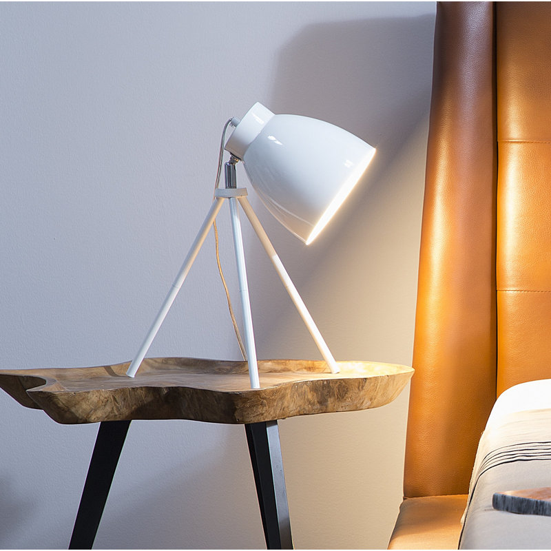 Rockmart Metal Tripod Lamp, White
