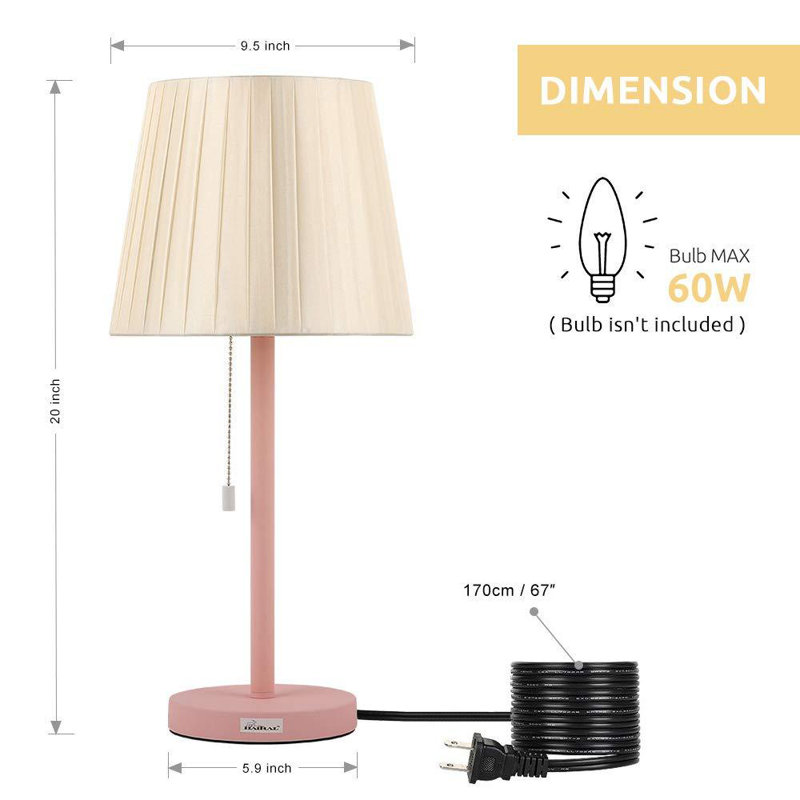 Lampe de table brune 20 po