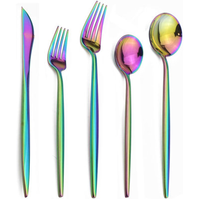 Stainless Steel Flatware Set, Service For 4 With Mirror Polished Finish, 18/10 Dishwasher Safe Silverware Includes Knives, Forks, And Spoons