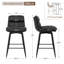Tabouret de comptoir pivotant 26 po avec structure en métal-131635107