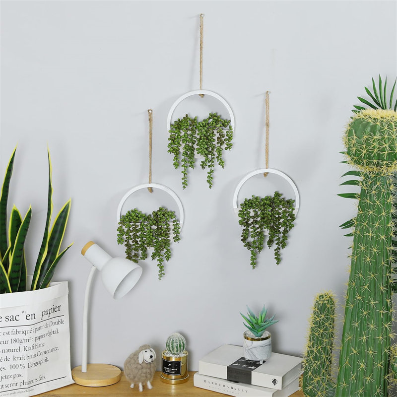 Burgal Hanging Planter, White