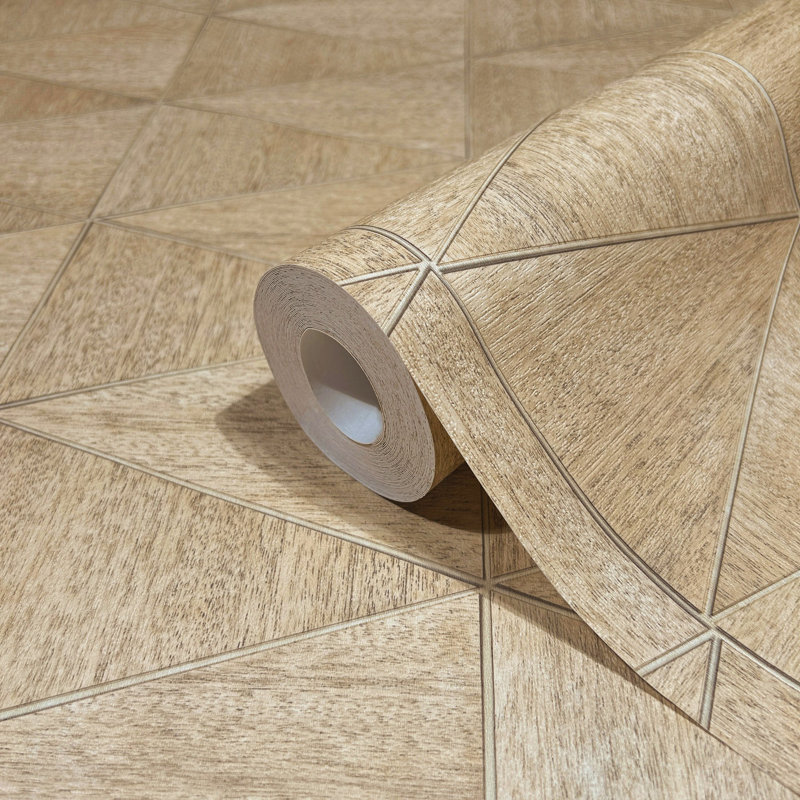 33cmm x 33cm Matte Wallpaper Roll, Light Brown