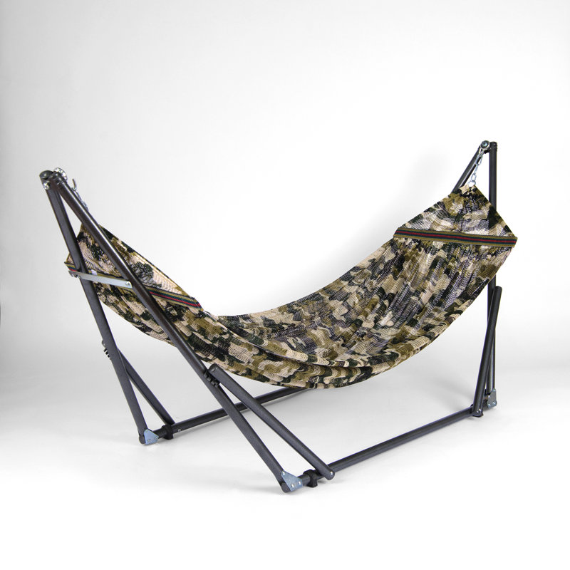 Govan Portable Camping Hammock with Stand, Green, 86" L x 33"W x 39" H