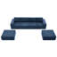 Élégant tissu d'ameublement modulaire en chenille avec repose-pieds, 110 x 72 po, sans assemblage, pour la décoration de la maison, modulaire spacieux 110 x 72 x 30 po, assemblage dans le salon et la chambre à coucher-1104846025