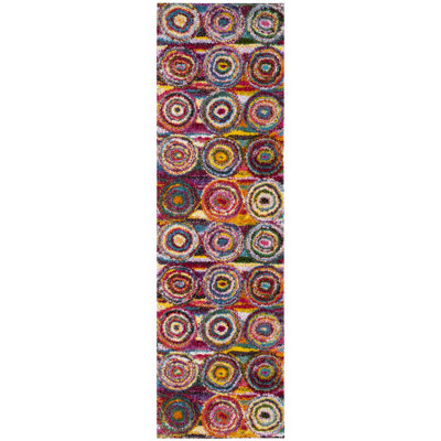 Tapis rouge / brun Gleno