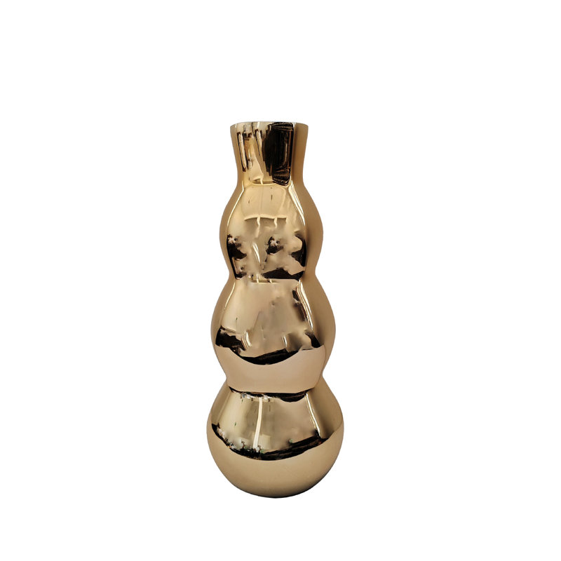 Addaleigh Glass Jar, Gold, 40cm H  x 16.4cm W  x 16.4cm D