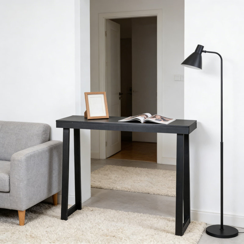 Console mince pour les espaces étroits, table de canapé d'entrée moderne en bois de pin robuste, couloir multifonctionnel et mobilier de salon