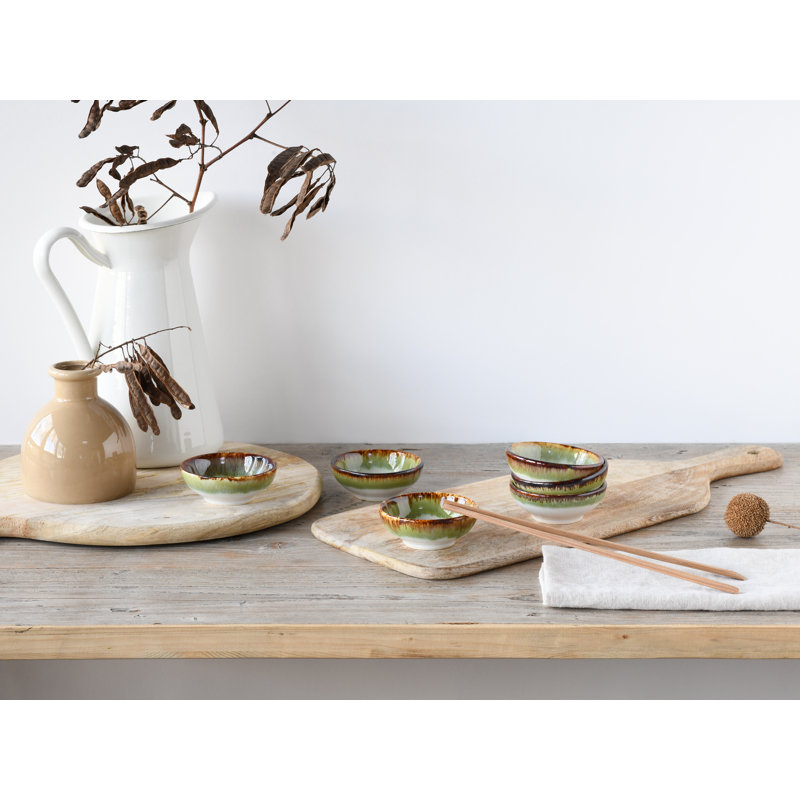 Cascade Blue Soy Bowl, Green/cream