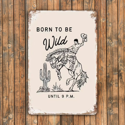 Vintage Aluminum Metal Sign 12"x8", Rustic Tin Wall Art, Weatherproof Decorative Plaque, Farmhouse Kitchen Bar Indoor Outdoor Wall Decor