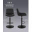 Swivel Upholstered Adjustable Height Counter Stool with Metal Frame-1163992561