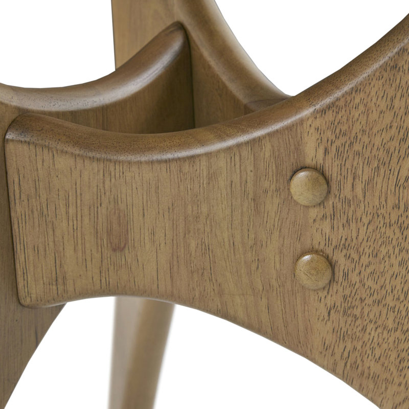 Élégante table basse triangulaire - Placage de bois, plateau en placage nécessaire, pieds en contreplaqué