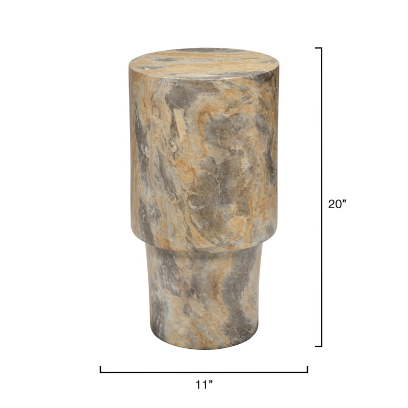 St. Germain Drink Table, Marbled Beige, Marbled Grey