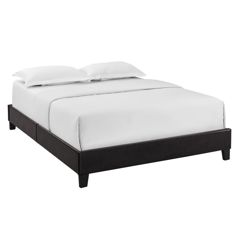 Lit standard rembourré Leela, Double, Brun