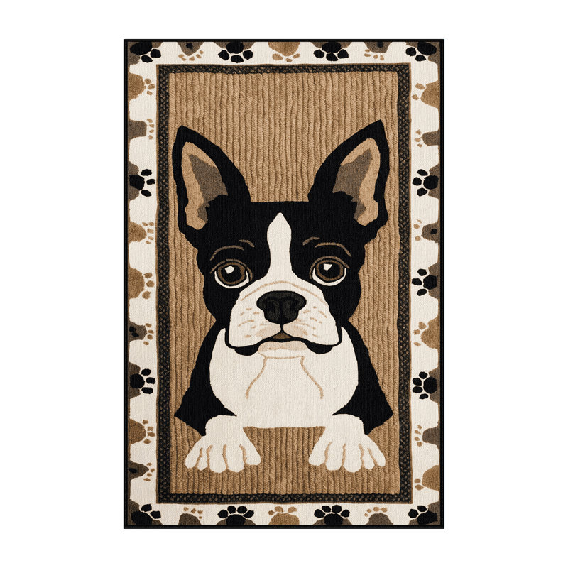  Tapis lavable Boston Terrier Dogs, Tapis de couloir 2 pi x 4 pi