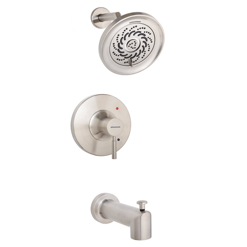 Neo Easy Install Universal Tub and Shower Faucet, Brushed Nickel
