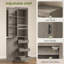 Armoire de cuisine étroite de 71 pouces avec 3 portes, étagères et 3 tiroirs pour petits espaces-134049634