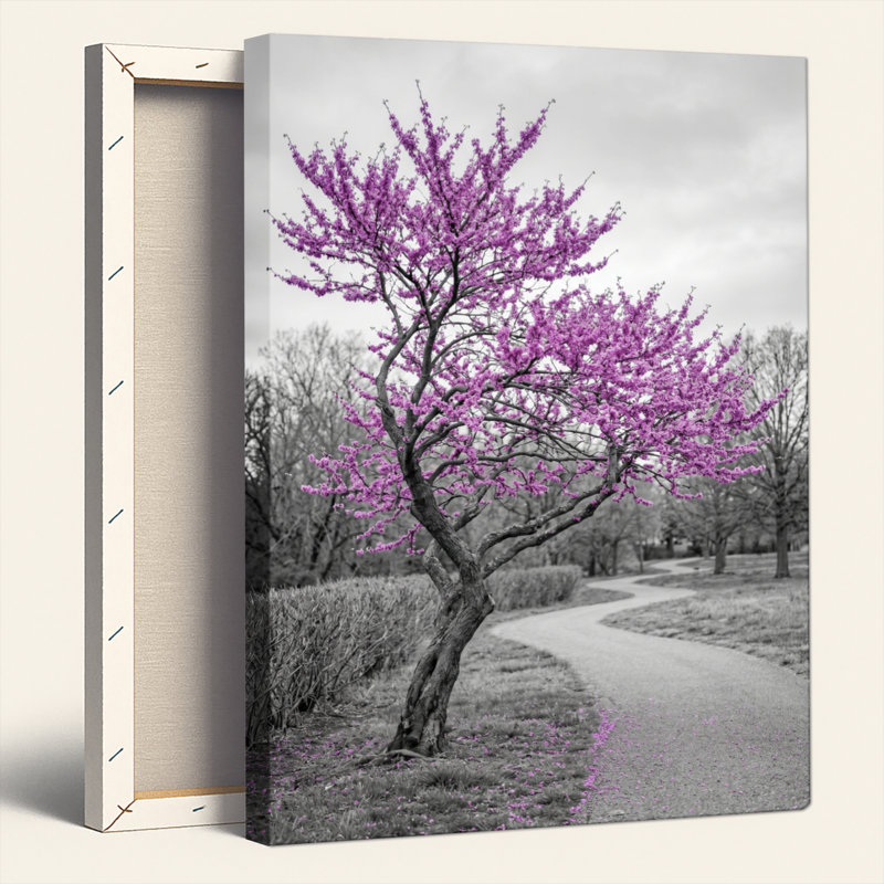 Arbre mauve, reproduction d'art sur toile, ensemble de 1, Toile tendue, H 24 po x l 16 po