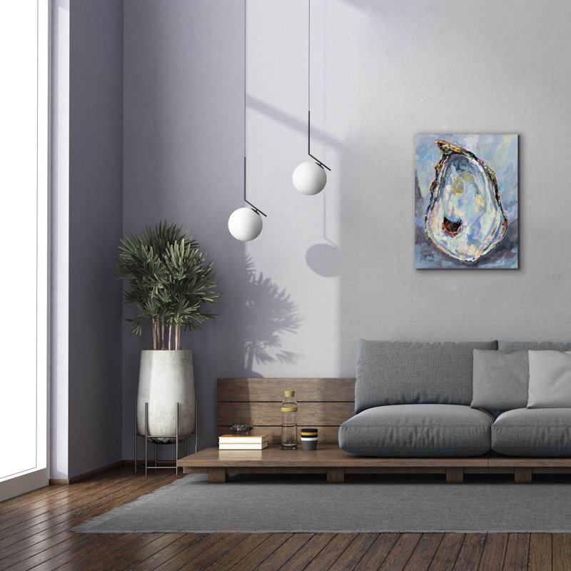 Toile épique Graffiti «Gray Oyster» par Jeanette Vertentes, 26 po x 34 po, H 34 po x l 26 po x P 1,5 po
