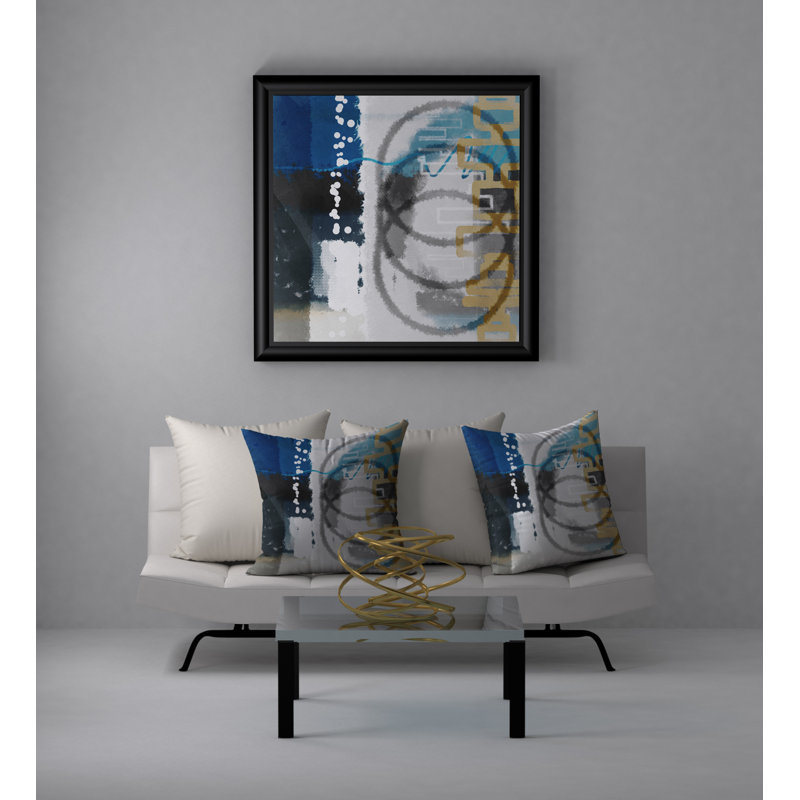 Abstract Throw Pillow, 20" H x 20" W