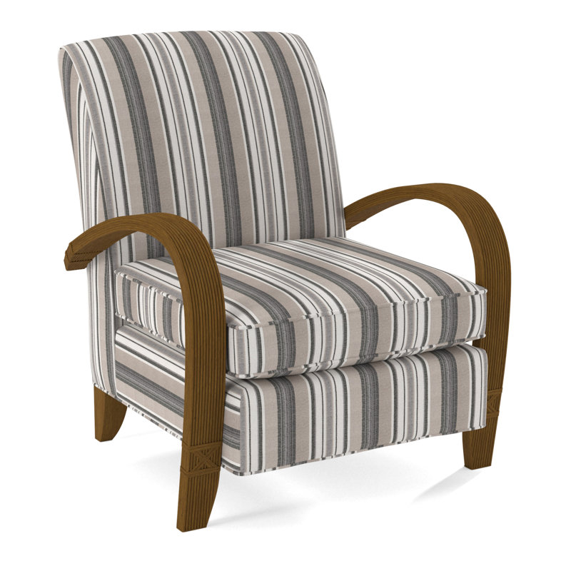 Vero Armchair, Havana, Beige Performance Fabric; 0851-73