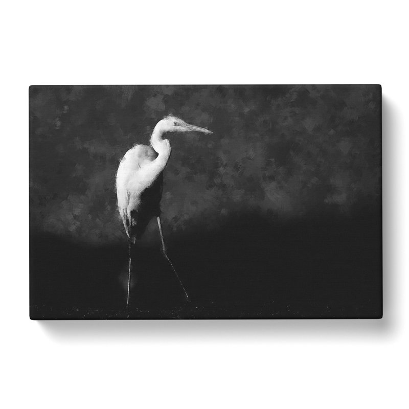 Stork Bird - Wrapped Canvas Painting, 50cm H x 76cm W x 3cm D