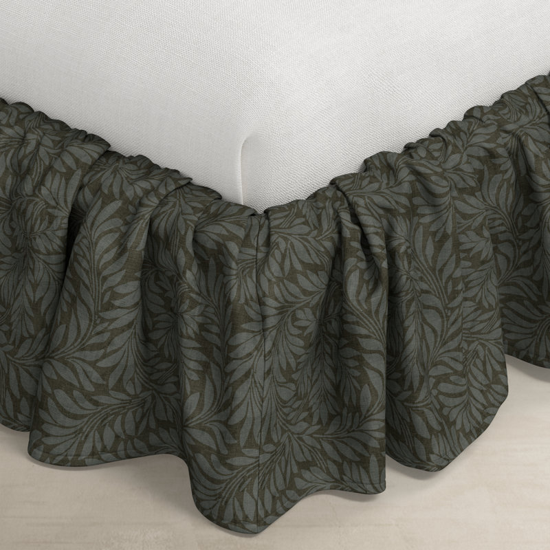Lit plateforme Thelma, Olive ardoise, Grand lit