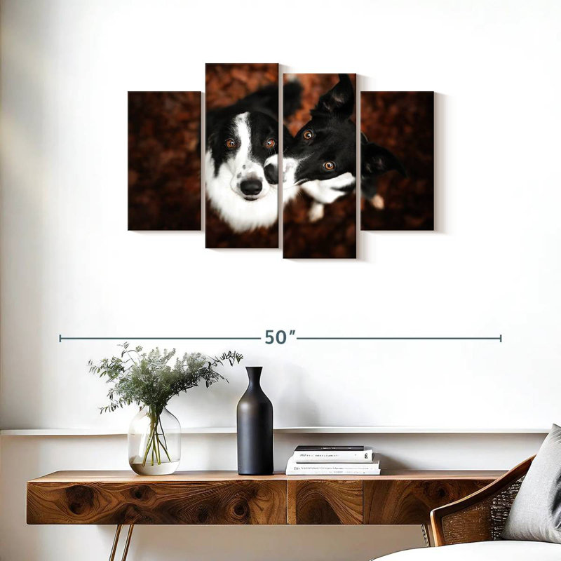 Brampt Adorable Border Collies, 22" H x 36" W