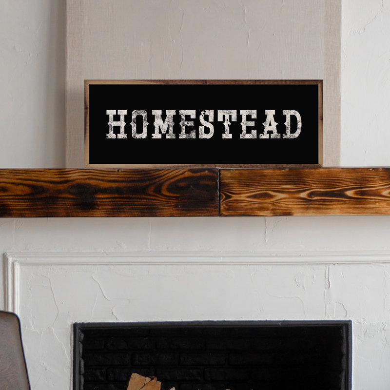 Western Homestead - noir, Noir / blanc, H 16 po x l 48 po