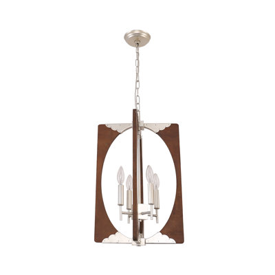 Dopp Wood Dimmable Square / Rectangle Chandelier