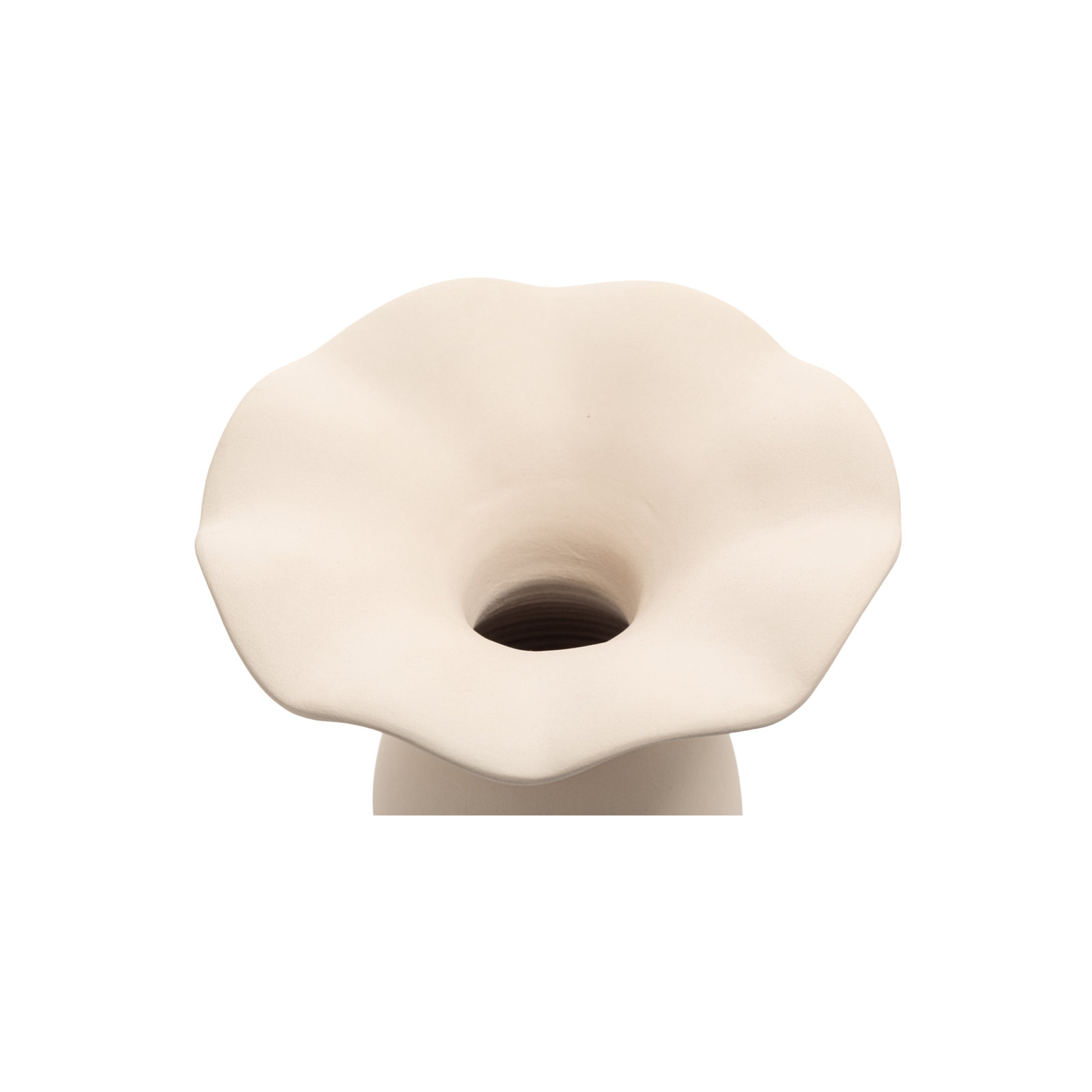 Zale 16.14'' Handmade Terracotta Table Vase, Beige