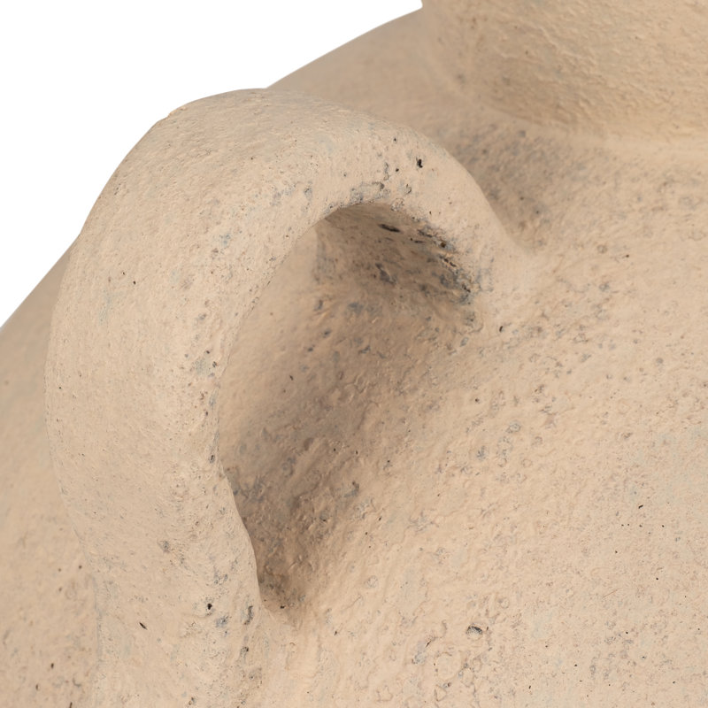 Vase en terre cuite fabriqué à la main avec deux poignées - Accent décoratif intemporel pour tout espace
