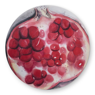 Open Pomegranate Outdoor Area Rug | Illustrative Gastronomy Decor