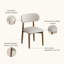 Ensemble de chaises de salle à manger de style Mid-Century moderne, chaises de table rondes, chaises de table de petit-déjeuner, chaises de table en bois-2008494944