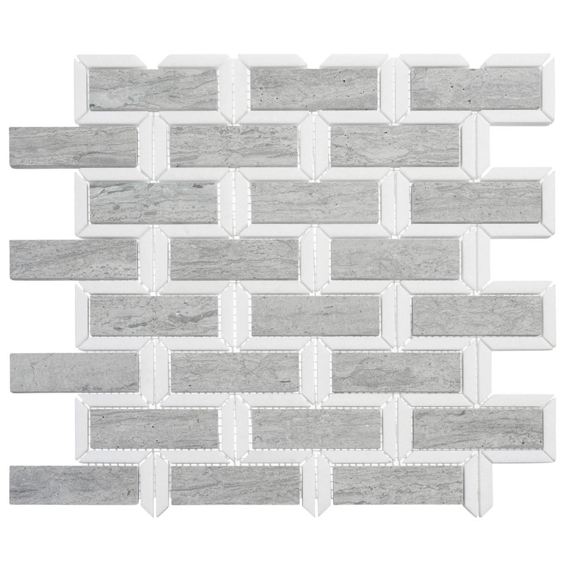Turret Natural Stone Tile Mosaic Sheet, Quinn