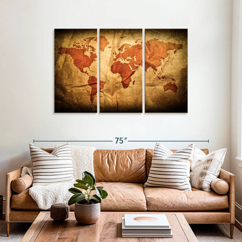 Carte du monde Aliaz, H 36 po x l 57 po