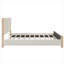 Base de lit tapissier moderne avec tête de lit capitonnée et pieds en bois massif de style moderne Mid-Century-1434560100