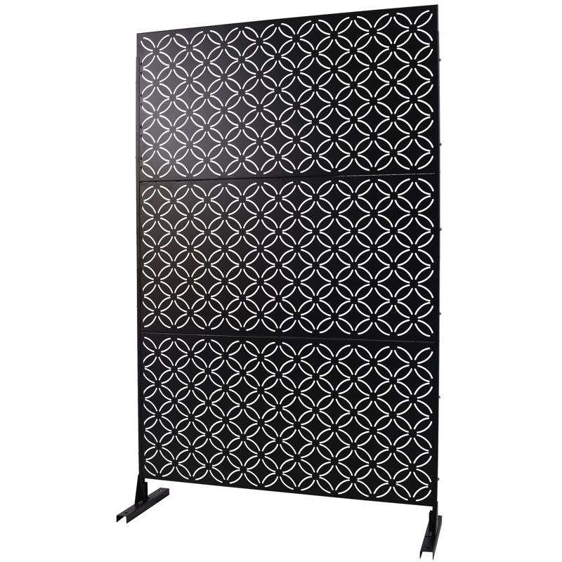 Écran d'intimité extérieur et intérieur H 76 po x l 48 po, Noir