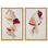 Burgundy Flow Set Canvas Print Boho Gold Wall Decor Set by Art Remedy, Black Frame, 10 x 15