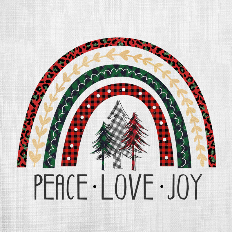 Christmas Rainbow7 Reversible Throw Pillow, 18" x 18"