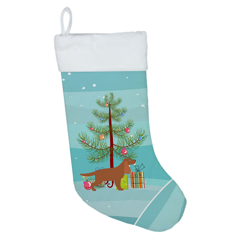 Chaussette de noël joyeux de noël, Épagneul cocker anglais