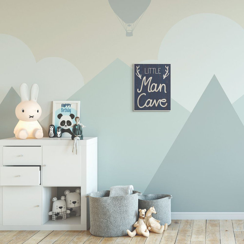 Décoration murale Dubin Little Man Cave Kids, Plaque murale, H 15 po x l 10 po x P 0,5 po