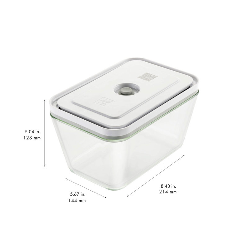 Fresh & Easy Glass Airtight Meal Prep 2.11 Qt Food Storage Container
