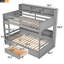 Bunk Bed With Built-In Shelves Beside Both Upper And Down Bed And Storage Drawer-1506674658