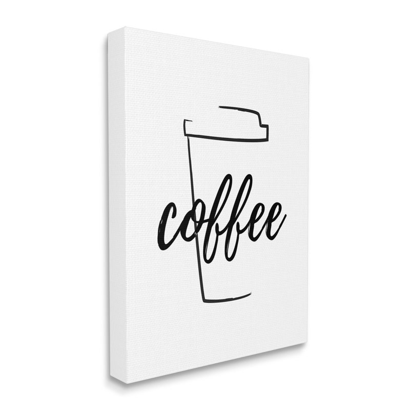 «Minimal Coffee Cup» par Martina Pavlova, Toile tendue, H 30 po x l 24 po x P 1,5 po