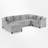 U-Shaped Sectional Sofa With Storage And USB Ports-679831708