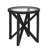 Glass Coffee Table with Solid Wood Base-458493443-443093452