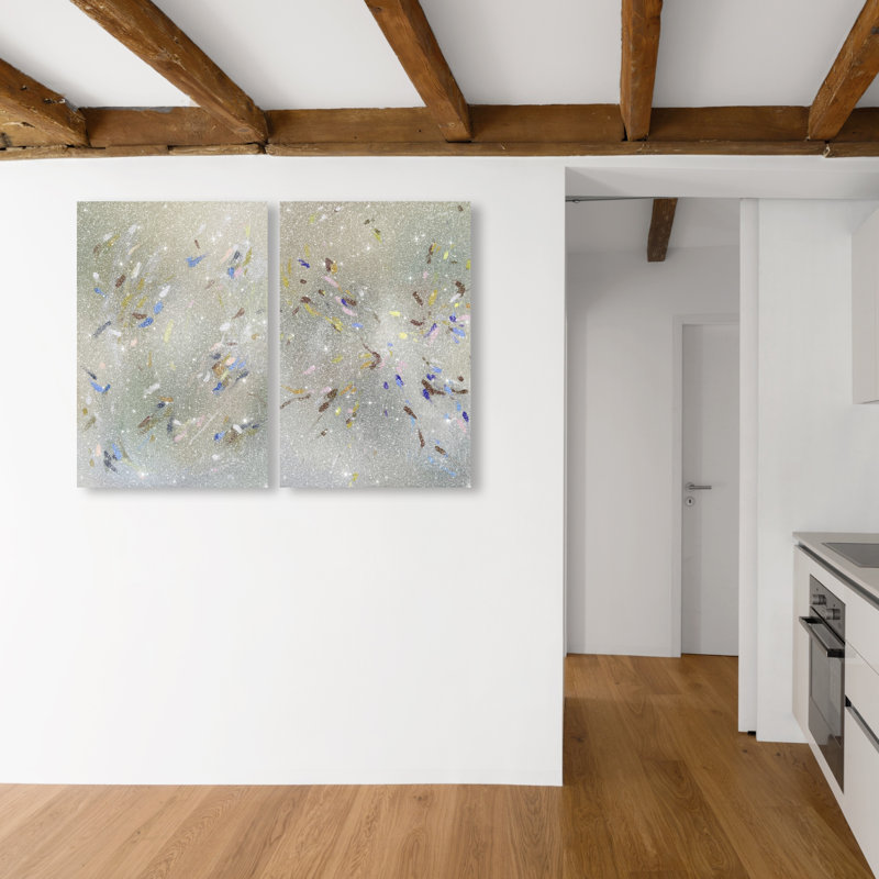 Spontaneous Traces Set Set by Oliver Gal, 90"H x 60"W, Gallery Wrapped
