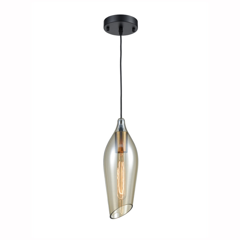 Corbin 1 - Light Unique/Statement Pendant, Amber, 194cm H x 14.5cm W x 14.5cm D